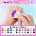 Dyrfolm 145 Pcs Mini Acrylic Paint Set 12 Colors Washable Bulk Pack by Deal US