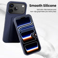 Silicone Kickstand Case with Hand Strap for iPhone 17 Pro Blue by Merch Section