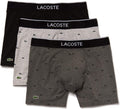 Lacoste Underwear Men's 3-Pack Allover Croc Cotton Stretch Boxer Briefs by I-Max Fashions