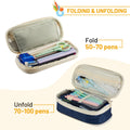 Sonuimy Large Capacity Pencil Case Pouch Zipper Organizer Green by Deal US