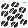 Soft Silicone Eyeglass Nose Pads – 10 Pairs Anti-Slip Sticky Back Glasses Nose Cushions for Eyeglasses and Sunglasses, Black