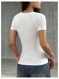 SOLY HUX Women's Y2k Vintage Graphic Crop Top White Graphic Size M by Deal US