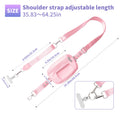 Gowjaw Pink Crossbody Lanyard Teacher Phone Strap with ID Window Keyring by Deal US