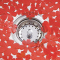 iDesign Blumz Floral Red Flexible Plastic Large Sink Protector Mat by Avera Group