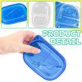 ISUSSER 50Pc Reusable Snack Pack Containers Double Compartment Clear Plastic by Deal US