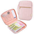 VICUTU Bible Cover Case for Women with Handle Pink Soft Quilted Carrying Bag by Deal US