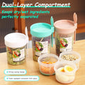 Kendyy 2 Pack Leak Proof Overnight Oats Container with Spoon Green by Deal US
