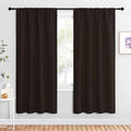 NiceTown Blackout Rod Pocket Curtain Single Panel With Integrated Tiebacks by Vanessa Jane