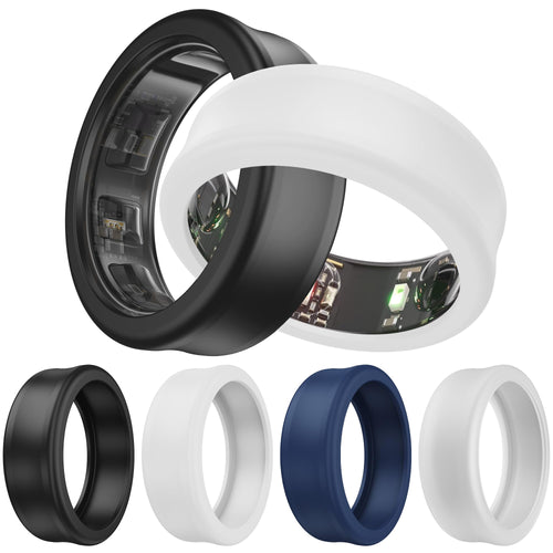 Silicone Smart Ring Cover 4-Pack – Fits Oura Ring Gen 4/3, Samsung Galaxy Ring, RingConn, Ultrahuman Air | Scratch Protection