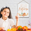 Hello Autumn Rustic Wood Wall Sign Fall Decor Seasonal Harvest Farmhouse by Deal US