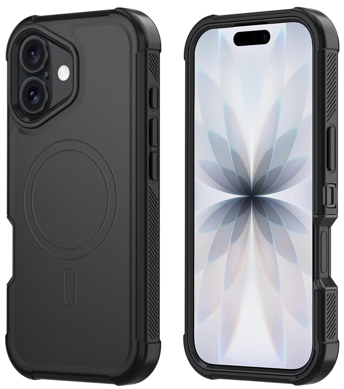 For Iphone 17 Case, Magsafe, 3-Layer Heavy Duty Full-Body Cover, Military-Grade
