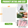 H.Romo Fruit Tree Netting 8x8ft Clear Garden Bird Pest Barrier 1 Pack by Deal US