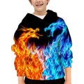 Zenzenze Fire Ice Dragon 3D Printed Hoodie Boys Girls Multicolor Size 6-16 by Deal US