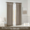 Madison Park Emilia 50 x 95 Lined Faux-Silk Twisted Tab Window Panel by Vanessa Jane