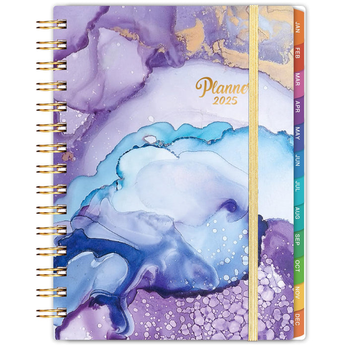 Makapoo 2025 Planner Weekly & Monthly 6.3x8.4 Green Ink Sturdy Cover by Deal US