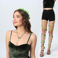 Xintorch Halloween Ivy Rave Leg Wraps Necklace Earrings Hairband Set Green by Deal US