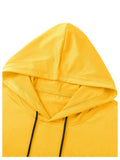 VIPWOLF Men's Sleeveless Hoodie Tank Top Drawstring High Low Hem Yellow Size L by Deal US