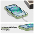 Case for iPhone 15,Liquid Silicone Cover with Cute Flower Branch Pattern