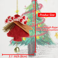 DILAGG Christmas Decorations Fuzzy Tree Ornaments Plush Pendant Gold Bell Red by Deal US