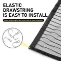 Downhill Front Hood Grille Protection Mesh 2PCS 41.33x31.49in Black by Deal US