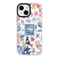 ChiCaseVer iPhone 14 Case Vintage Coastal Collage Glossy Soft TPU SunflowerCut by Deal US