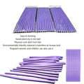 Foam Hair Rollers 10 Pack — No-Heat Curling Rods for Long & Short Hair, Purple
