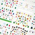 Namrec Christmas Nail Stickers 5D Embossed Santa Snowflake Colorful 2 Sheets by Deal US
