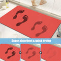 PROOVEELLY Diatomaceous Earth Bath Mat Non Slip Quick Dry Red 15.7x35.4 by Deal US
