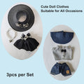 FUEMEILY LABUBU Doll Clothes 3 Sets Handmade Adjustable Kawaii Outfits Size 17cm by Deal US
