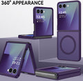 Magnetic Dual-Layer Shockproof Case for Samsung Galaxy Z Flip 7 Purple by Merch Section