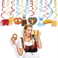 Generic Munich Oktoberfest Swirl Decorations Gold PVC Party Hanging Streamers by Deal US