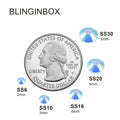 Blinginbox 2500pcs 4mm AB Resin Flatback Rhinestones Sapphire AB by Deal US