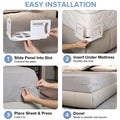 Moskiboly Upgraded Lock Bed Sheet Holders with Center Clips White Standard by Deal US