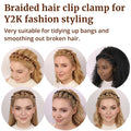 2 Pack Clip Headband for Twisty Bangs, 90s Hair Accessories for Women with 8 Min