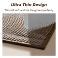 BULULOM Chenille Bathroom Rug Rubber Backing Brown 16x24 Absorbent Mat by Deal US