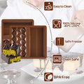 BMSQOFD Silicone Chocolate Bar Molds 2 Pack 1in Deep Brown Dubai Pistachio by Deal US