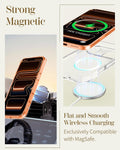 Magnetic Ring Stand Case for iPhone 17 Pro Purple Flower Clear Soft TPU Cover by Merch Section