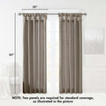 Madison Park Emilia 50 x 95 Lined Faux-Silk Twisted Tab Window Panel by Vanessa Jane