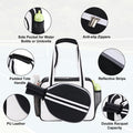 SPOENGRU PU Leather Pickleball Paddle Bag Small Black Fashion Tote by Deal US