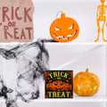 Hijie Halloween Wooden Pumpkin Sign Spooky Home Decor 5x5 Inches TREAT by Deal US