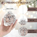 Soulchen 6 Pcs Vintage Metallic Glass Christmas Tree Ornaments 3.15in Brown by Deal US