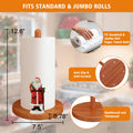 GAJ Christmas Paper Towel Holder Santa Claus Walnut Color 3D Xmas Decor by Deal US
