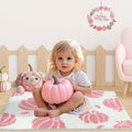 Aprophic Pink Pumpkin Bath Mat Fall Non Slip Microfiber Bathroom Rug 17x24 by Deal US