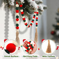 Canlierr Velvet Christmas Bead Garland 39in Neutral Flock Beads Tassels by Deal US