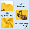 Funnycokid Big Brother Bulldozers Excavator Toddler Shirt Yellow Size 2-3T by Deal US