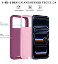 With Iphone 17 Pro Case With Hd Screen Protector, [2 In 1 ] Heavy Duty Protectio