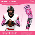 PABOBIT Breast Cancer Awareness Pink Ribbon Arm Sleeve Football 1Pair Size Adult by Deal US