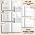 LUMOSX Pregnancy Journal Memory Book Baby Bump Stickers Beige Gender Neutral by Deal US