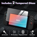 OSYROY Switch 2 Carrying Case 10 Game Slots Screen Protectors Hard Shell Black by Deal US
