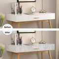 Boeoanay Marble Vinyl Wallpaper Grey White 15.8x118in Self Adhesive PVC by Deal US